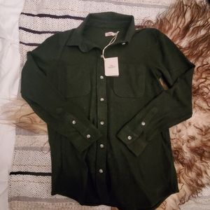 Faherty Legend Sweater Shirt in Black XS